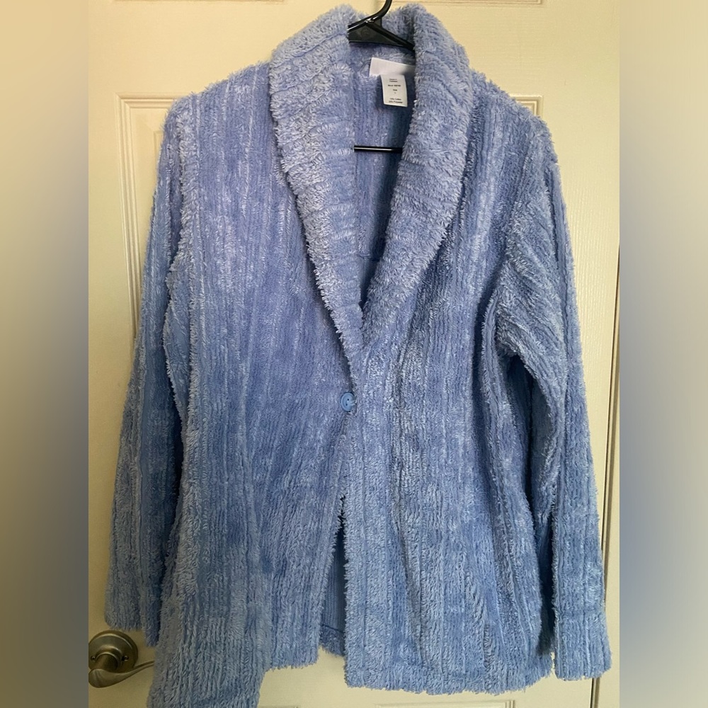 Fuzzy purple jacket